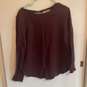 LOFT, size large, dark purple shirt
